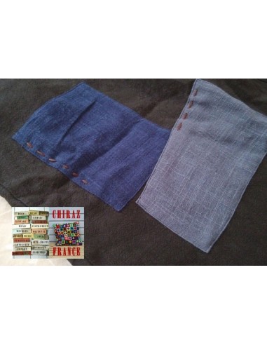 Pantalon baggy LIN NOIR thick pièces cousues boho ethnique créateur déstructuré