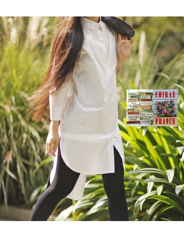 Chemise smocking blanc popeline classique revisité créateur japonais 42-44