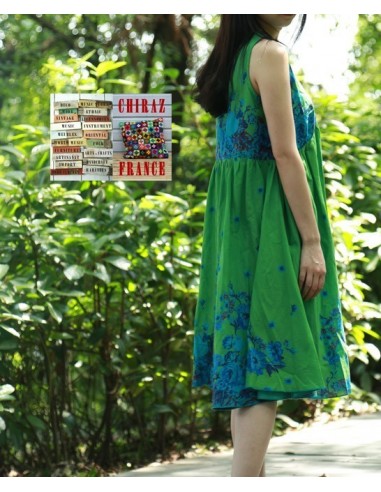 Robe trapèze courte écusson bijou ample coupe A  boho ethnique folk XL Robe trapèze courte écusson bijou ample coupe A  boho ethnique folk XL