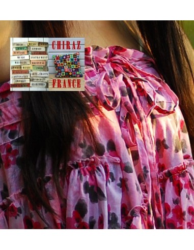 Jupe à volants déstructurée longue et large ROSE foulard assorti coton ample boho gipsy ethnique folk