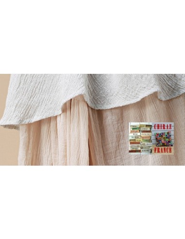 Tunique robe longue coupe trapèze coton gaufré double pans spirale brodé couleurs nature boho ethnique folk Tunique robe longue coupe trapèze coton gaufré double pans spirale brodé couleurs nature boho ethnique folk