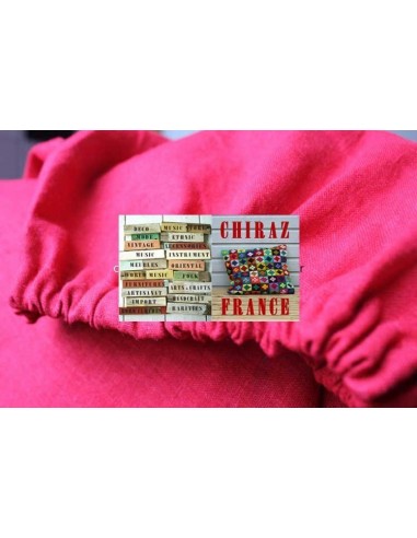 Pantalon large sarouel ROSE VIOLET LIN samouraï yoga boho ethnique folk 