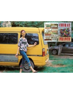 Jeans rebrodé pantacourt crop 34 XS ou ado pièces cousues boho créateur 2