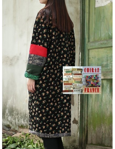 Manteau coton matelassé patchwork scrapbooking tissus trady boho artisan Manteau coton matelassé patchwork scrapbooking tissus trady boho artisan