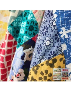 Robe trapèze pièces BRUT CLAIR vintage scrapbooking artisanal longue ample coupe PATCHWORK boho ethnique folk 2