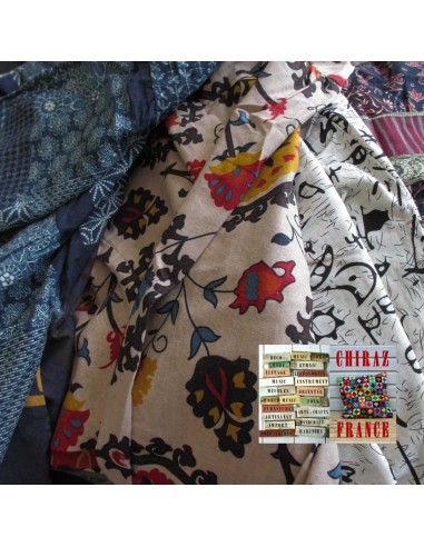 Pantalon large sarouel motifs ethniques colorés coton oversize XL boho ethnique folk 