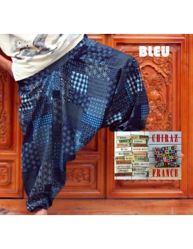 Pantalon large sarouel motifs ethniques colorés coton oversize XL boho ethnique folk
