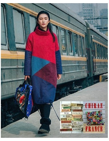 Tunique matelassée patchwork coupe trapèze bourgeon LIN boho ethnique folk XL Tunique matelassée patchwork coupe trapèze bourgeon LIN boho ethnique folk XL