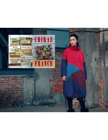 Tunique matelassée patchwork coupe trapèze bourgeon LIN boho ethnique folk XL Tunique matelassée patchwork coupe trapèze bourgeon LIN boho ethnique folk XL