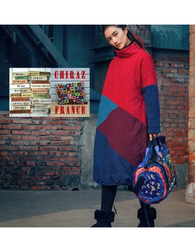 Tunique matelassée patchwork coupe trapèze bourgeon LIN boho ethnique folk XL Tunique matelassée patchwork coupe trapèze bourgeon LIN boho ethnique folk XL