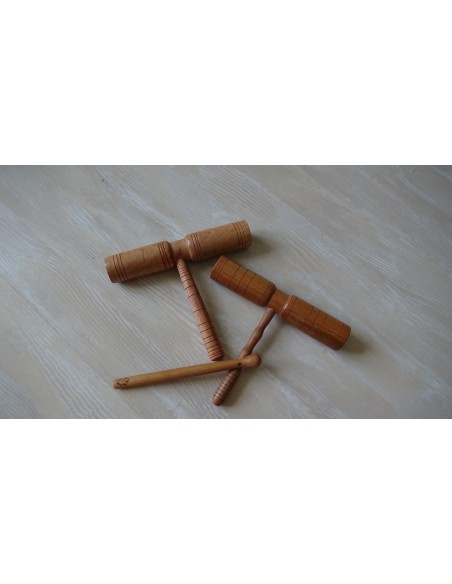 Cloches Agogo bois 2 tons Tan