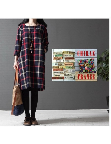 Chemise robe longue carreaux oversize de coton tartan bourgeon grand-père créateur boho folk Chemise robe longue carreaux oversize de coton tartan bourgeon grand-père créateur boho folk