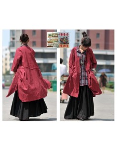 Chemise BORDEAUX LIN oversize géométrique déstructuré LIN esprit japonais