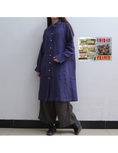 Liquette chemisier BLEU long large...