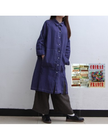 Liquette chemisier BLEU long large...