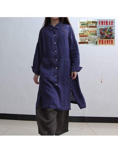 Liquette chemisier BLEU long large...