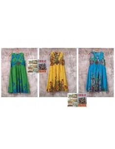 Robe trapèze courte écusson bijou ample coupe A  boho ethnique folk XL 2