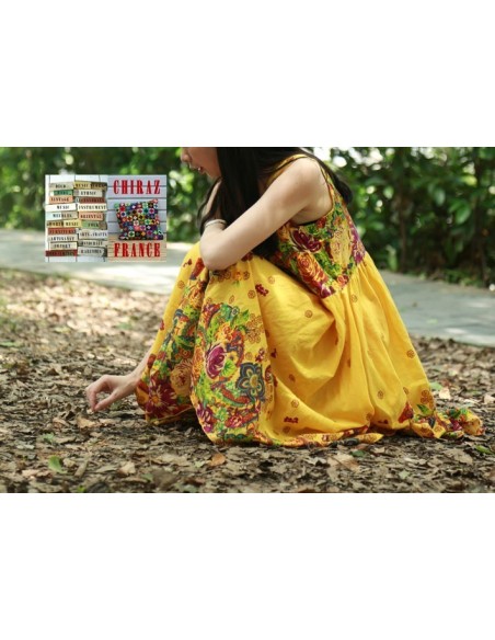 Robe trapèze courte écusson bijou ample coupe A  boho ethnique folk XL Robe trapèze courte écusson bijou ample coupe A  boho ethnique folk XL