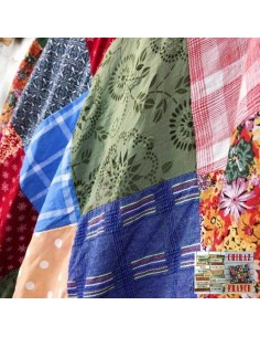 Robe trapèze pièces BRUT FONCE vintage scrapbooking artisanal longue ample coupe PATCHWORK boho ethnique folk 2