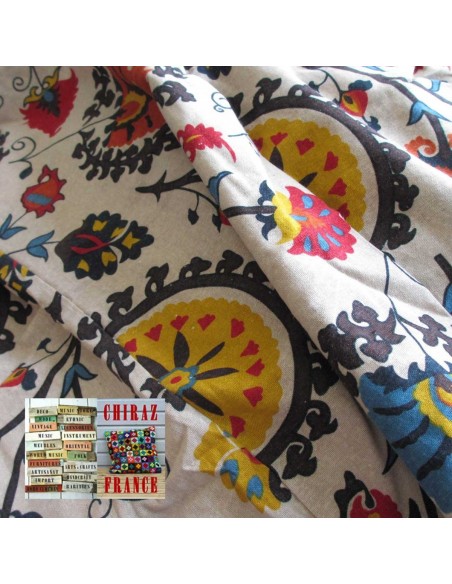 Pantalon large sarouel motifs ethniques colorés coton oversize XL boho ethnique folk 