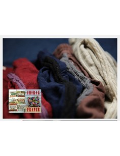 Pantalon long lin brut vermillon rouge jambes larges T S / 34.36 bourgeon boho ethnique 2