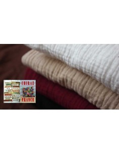 Tunique top coton double épaisseur gaufré oversize manches longues 38 - 46 boho 2