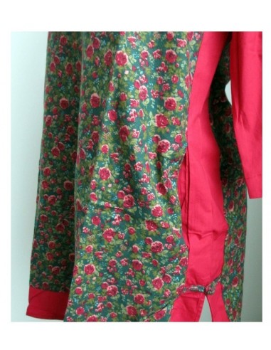 Tunique kaftan 2 pans boutons pankou raglan liberty 